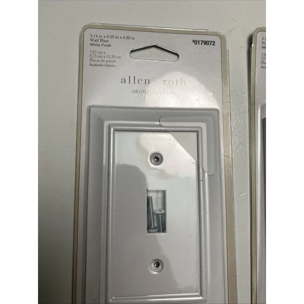 (2-Pk) Allen + Roth Architectural Architect Single Switch Wall Plate Cover